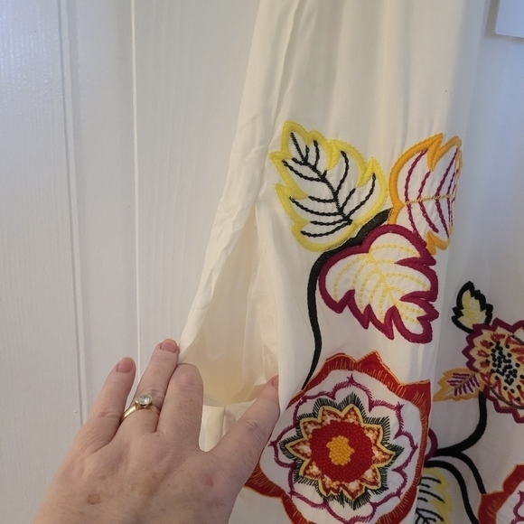 Red Carter NWT ADELAIDE FLORAL EMBROIDERED OFF THE SHOULDER MINI SUNDRESS Size S - Picture 8 of 15